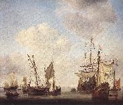 VELDE, Willem van de, the Younger Warships at Amsterdam rt oil painting picture wholesale